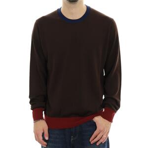 MAGLIA CONTRASTI MARRONE